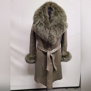 Sumptuous Vintage Leather Coat W/Removable Fur